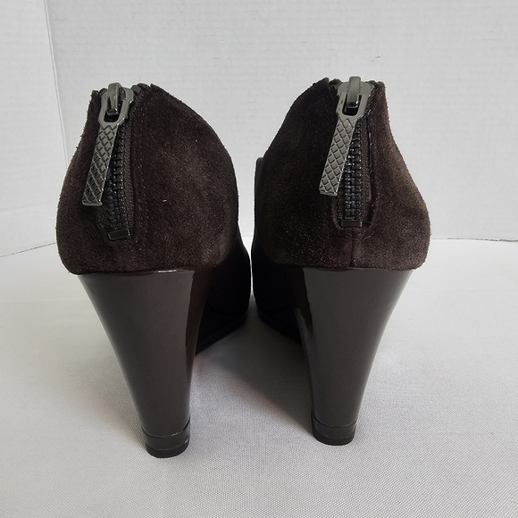 Donald J Pliner Shoe Hanna Open Toe Wedge Ankle Bootie Zip 3.5" Heel Size 7.5M - Picture 5 of 11